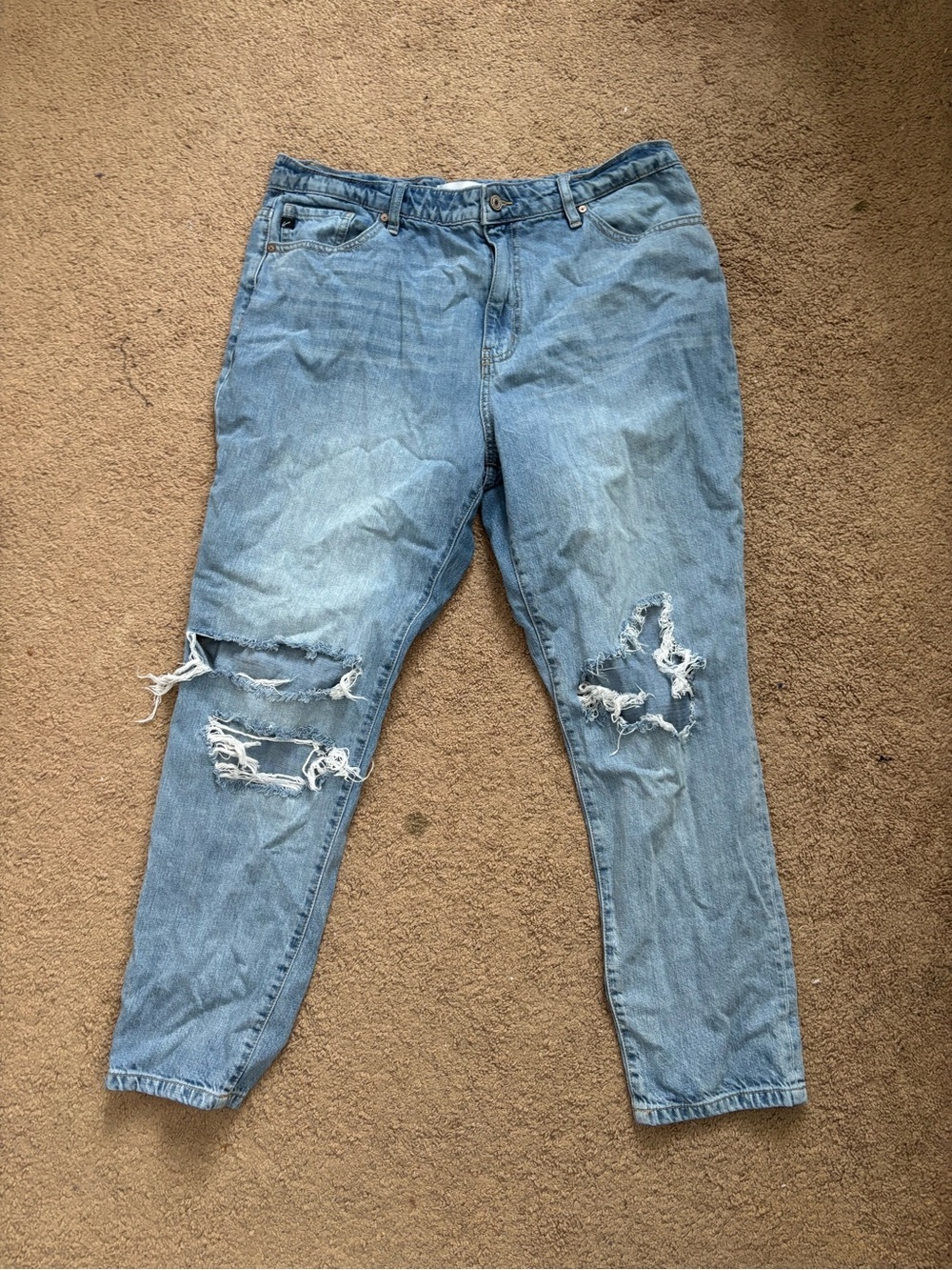 KanCan Light Blue Ripped High-Waist Jeans